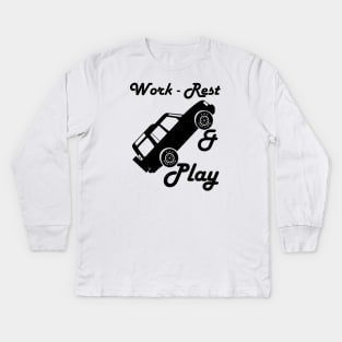 Work, Rest, Play - Discovery - Mars (Parody) Kids Long Sleeve T-Shirt